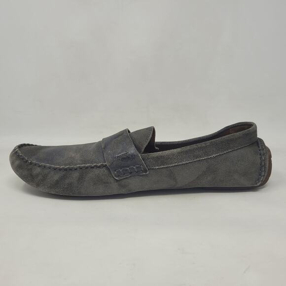 Jimmy Choo Shoes EU44.5 US11.5 Gray Suede Driving Loafers Slip On Moccasin Italy - Picture 8 of 14